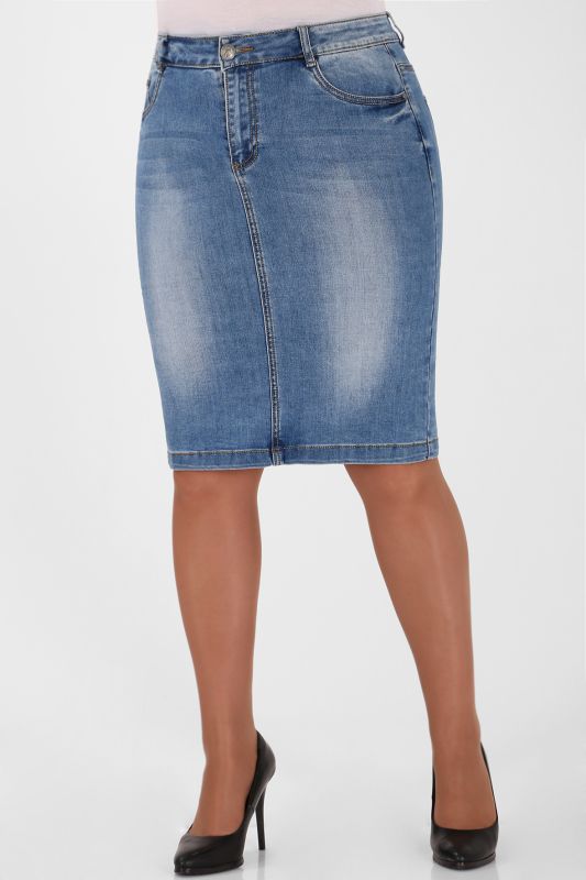 Plus size denim skirt