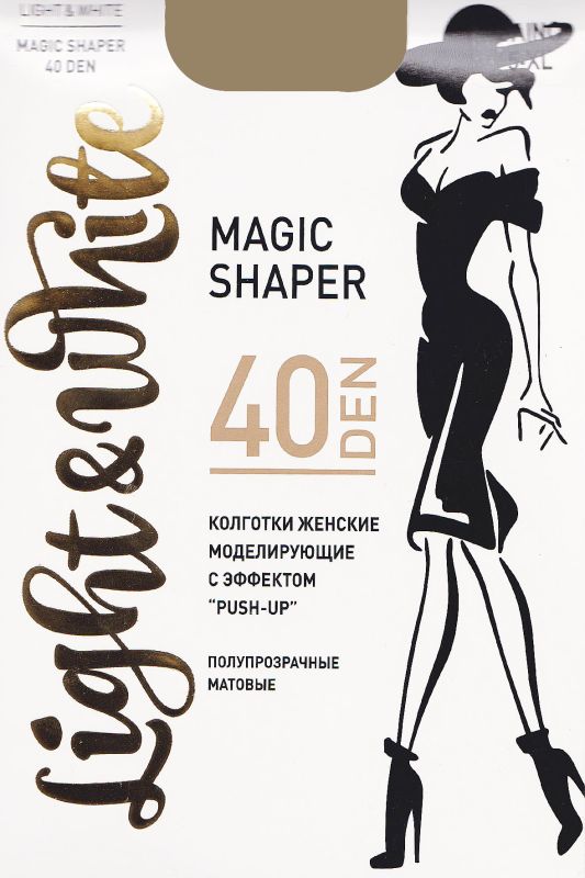 LIGHT-WHITE MAGIC SHAPER 40. C1 Tights