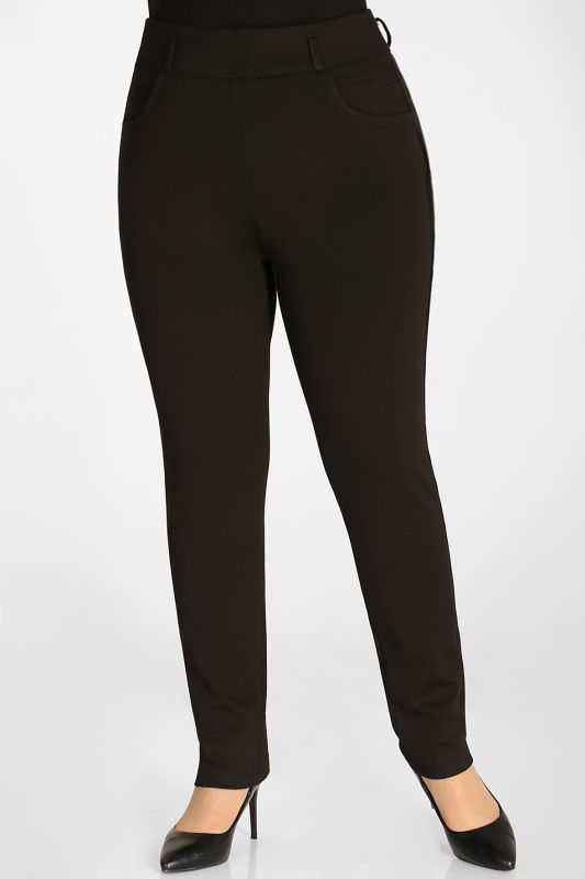 Winter women's black insulated trousers