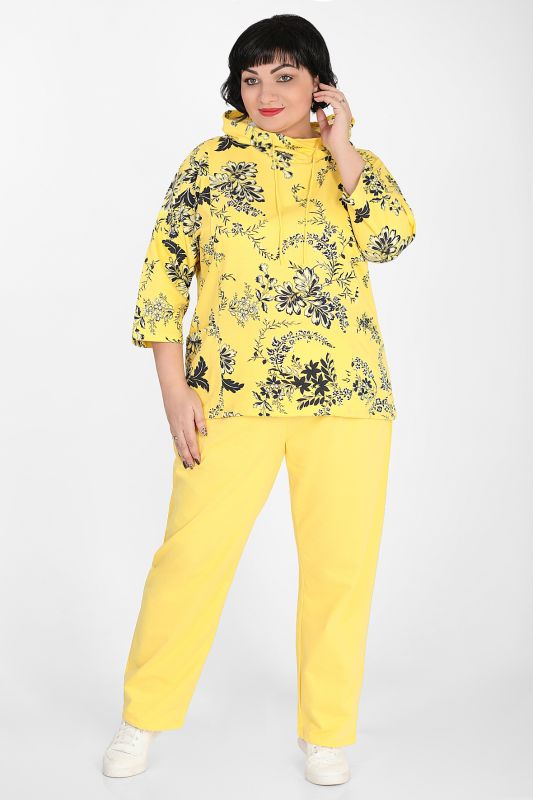 Yellow women's walking suit