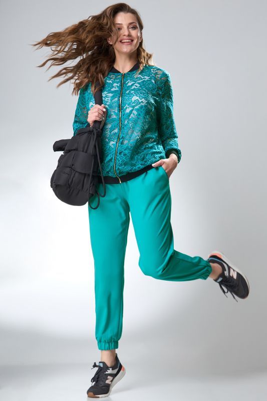 Sports suit elegant turquoise color