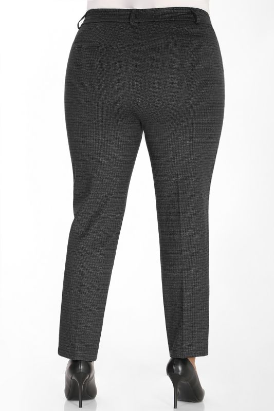 Dark grey women's trousers narrowed to the bottom with arrows