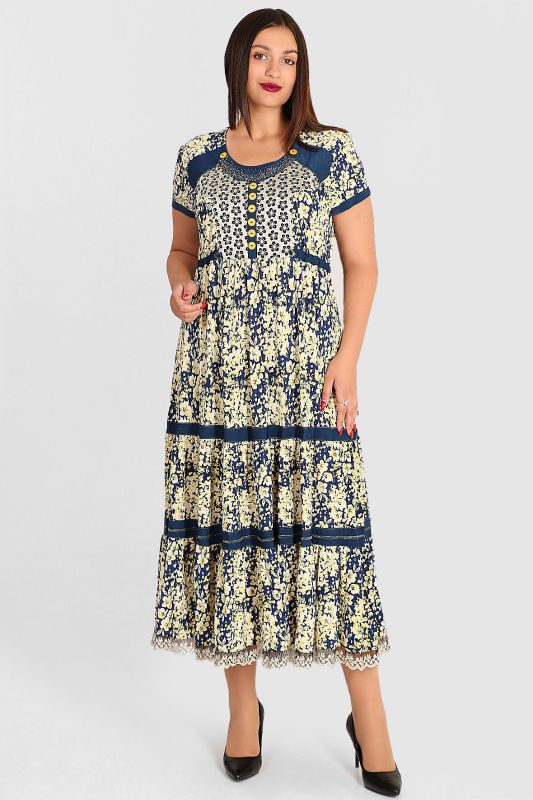 Middle-aged cotton summer dress