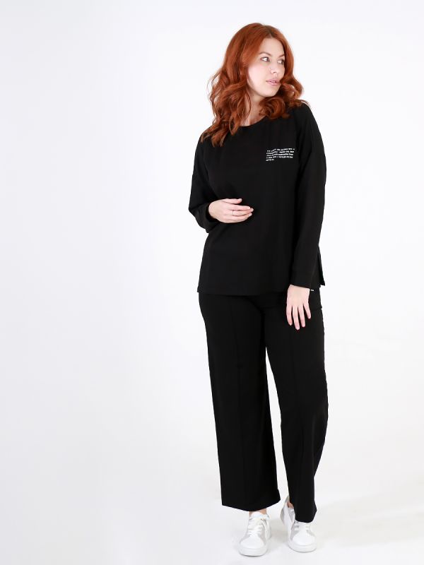 Women's black sports suit